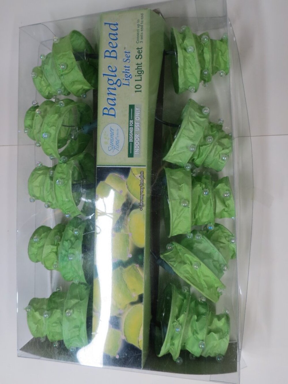 Lantern Bangle 10 String Light set Green New In Box